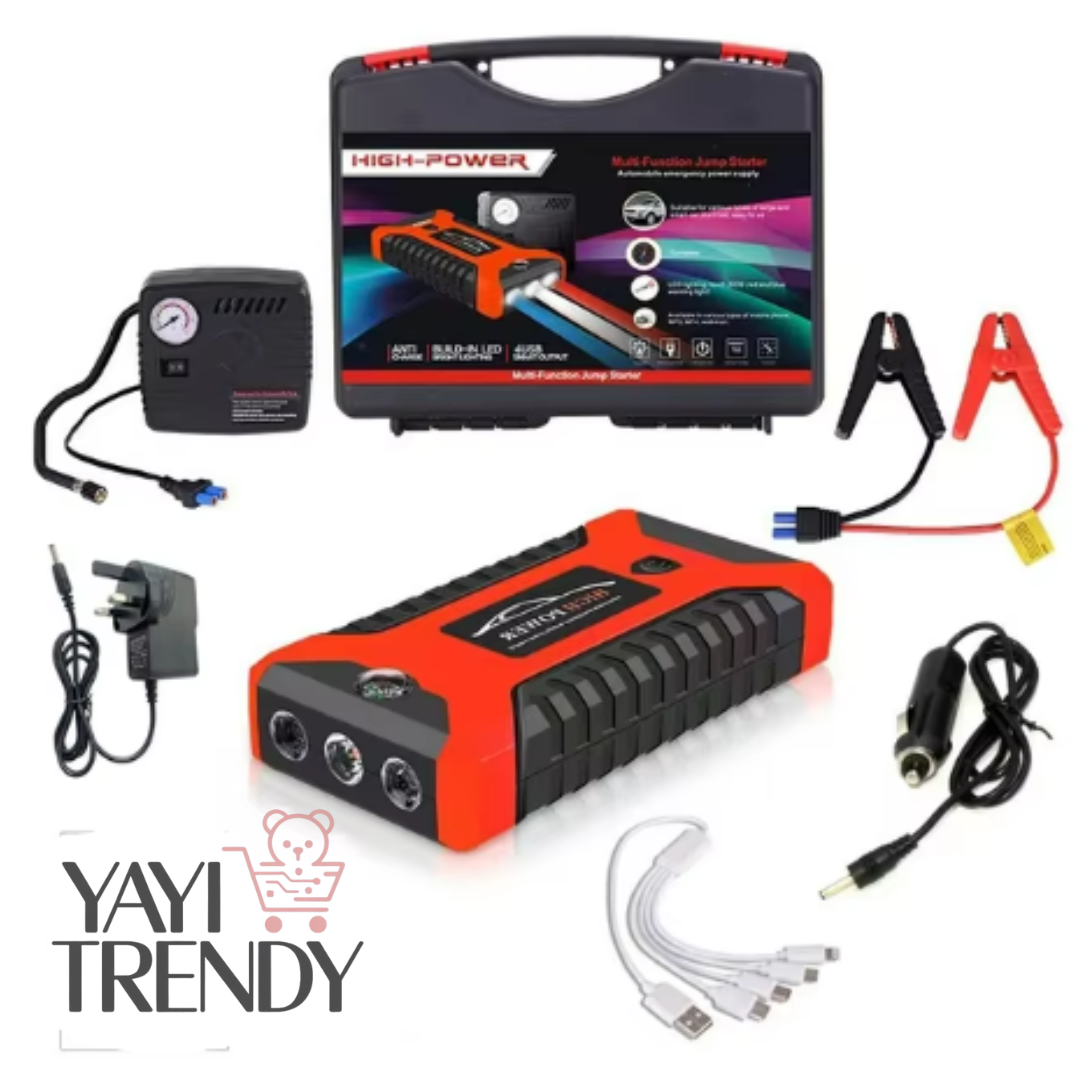 ARRANCADOR DE AUTOS CON INFLADOR DE LLANTAS MULTIFUNCIONAL